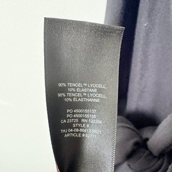 Aritzia Wilfred Saturn Wrap Midi Jersey Dress Black Size Small - Picture 6 of 6